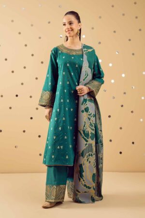 Nishat Original Teal Green Embroidered 2-Piece Suit