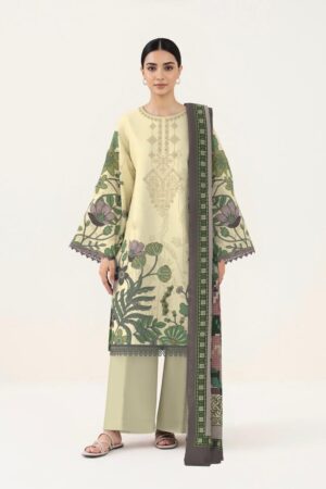 Elegant 3-Piece Embroidered Lawn Suit by Sapphire – Beige Classic Design